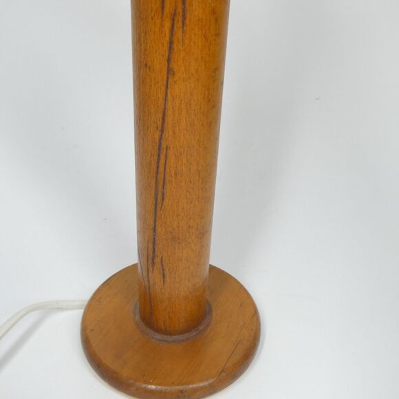 Wooden Spool Lamp Vintage Repurposed Bobbin Primitive 11" Tall - Picture 3 of 10